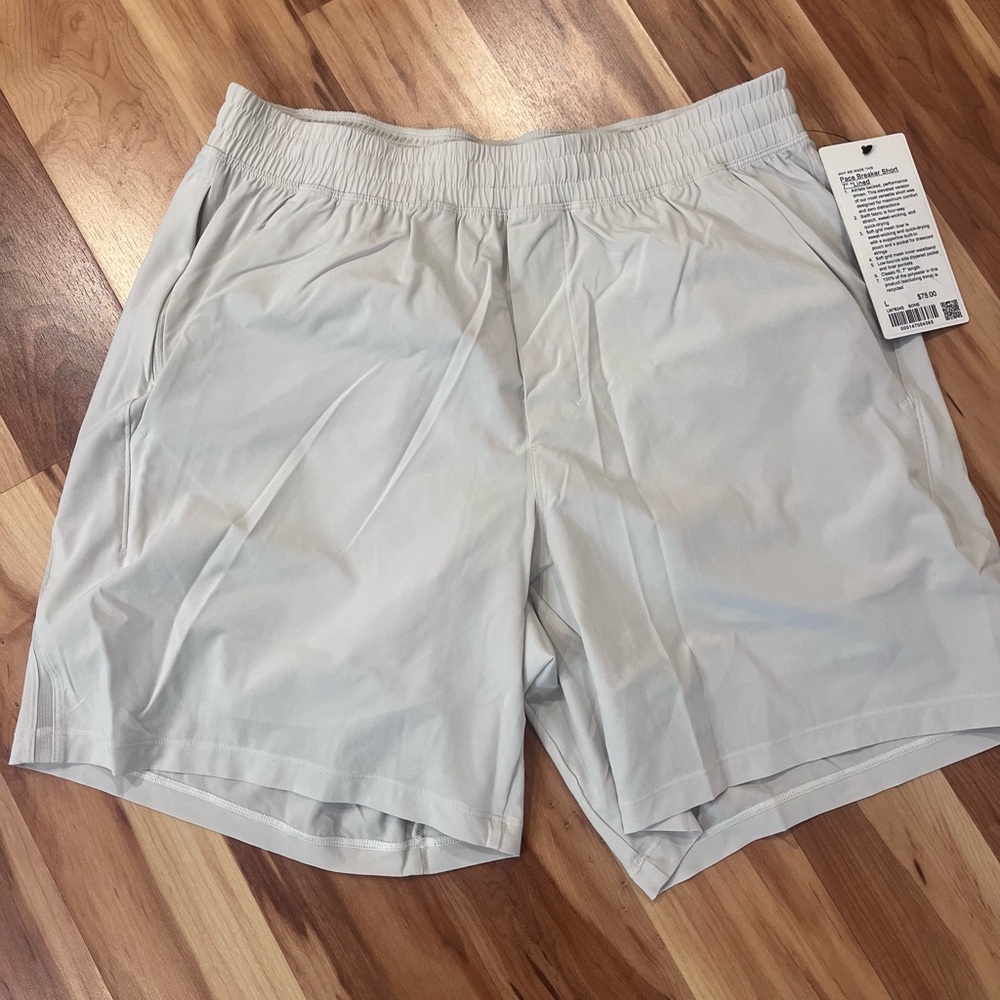 Large men’s lululemon Pacebreaker shorts with liner. 7” inseam.